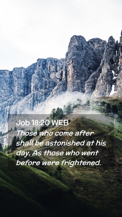 Picture 02 - Job 18:20 WEB Mobile Phone Wallpaper - Those who come after shall be astonished at his - Mobile Bible Verse Wallpaper