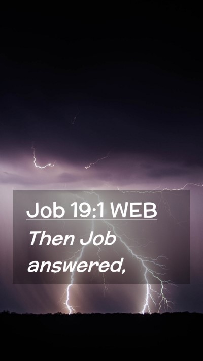 Picture 02 - Job 19:1 WEB Mobile Phone Wallpaper - Then Job - Mobile Bible Verse Wallpaper