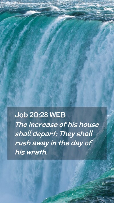 Picture 02 - Job 20:28 WEB Mobile Phone Wallpaper - The increase of his house shall depart; They - Mobile Bible Verse Wallpaper