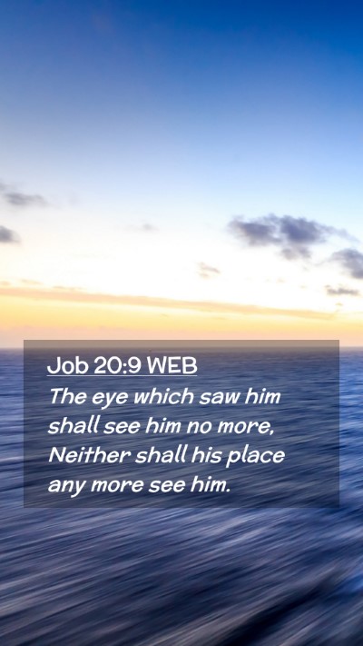 Picture 02 - Job 20:9 WEB Mobile Phone Wallpaper - The eye which saw him shall see him no more, - Mobile Bible Verse Wallpaper