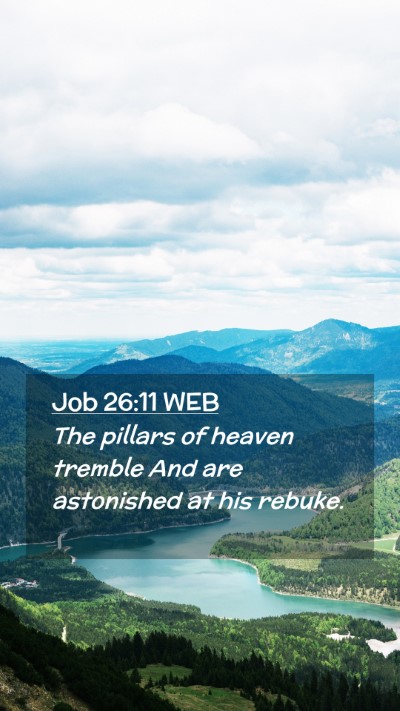 Picture 02 - Job 26:11 WEB Mobile Phone Wallpaper - The pillars of heaven tremble And are astonished - Mobile Bible Verse Wallpaper