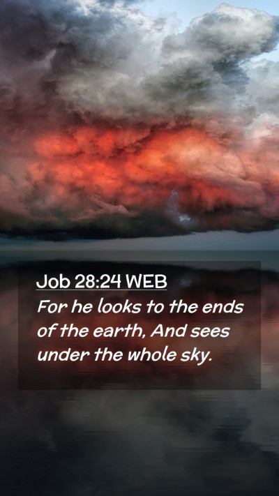 Picture 02 - Job 28:24 WEB Mobile Phone Wallpaper - For he looks to the ends of the earth, And sees - Mobile Bible Verse Wallpaper