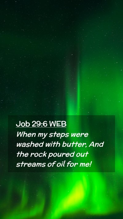 Picture 02 - Job 29:6 WEB Mobile Phone Wallpaper - When my steps were washed with butter, And the - Mobile Bible Verse Wallpaper