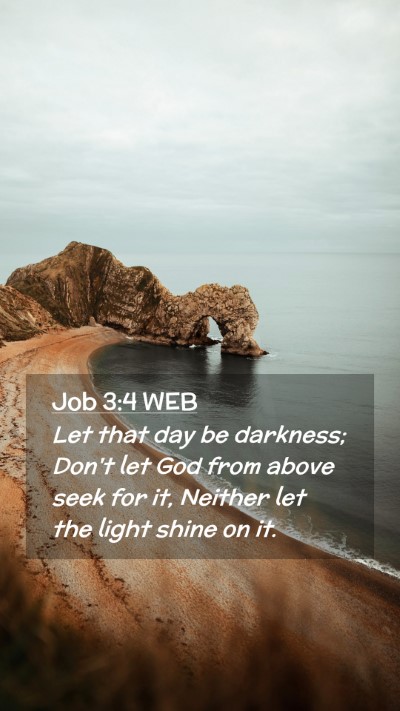 Picture 02 - Job 3:4 WEB Mobile Phone Wallpaper - Let that day be darkness; Don't let God from - Mobile Bible Verse Wallpaper