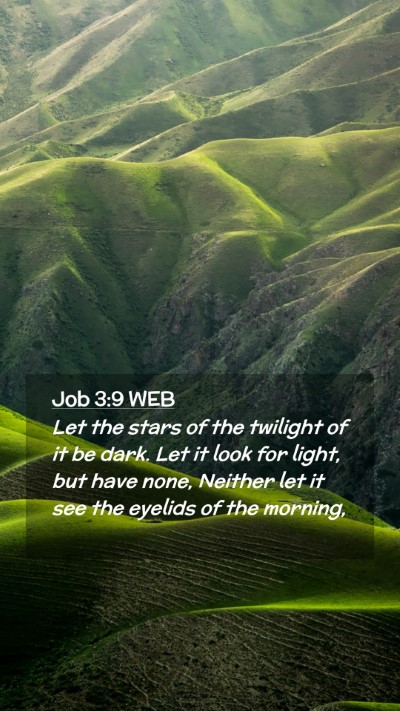 Picture 02 - Job 3:9 WEB Mobile Phone Wallpaper - Let the stars of the twilight of it be dark. Let - Mobile Bible Verse Wallpaper