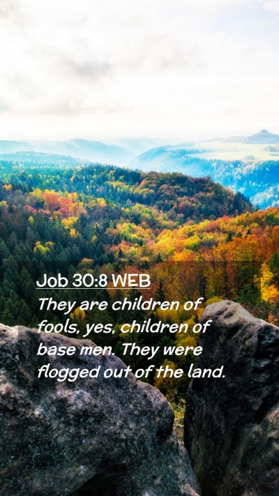 Picture 02 - Job 30:8 WEB Mobile Phone Wallpaper - They are children of fools, yes, children of base - Mobile Bible Verse Wallpaper