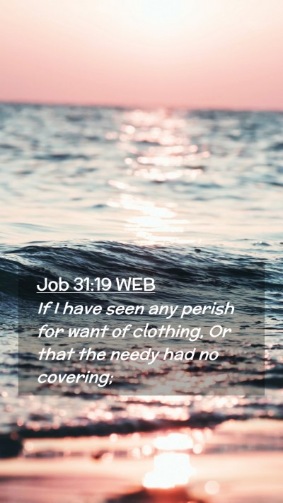 Picture 02 - Job 31:19 WEB Mobile Phone Wallpaper - If I have seen any perish for want of clothing, - Mobile Bible Verse Wallpaper