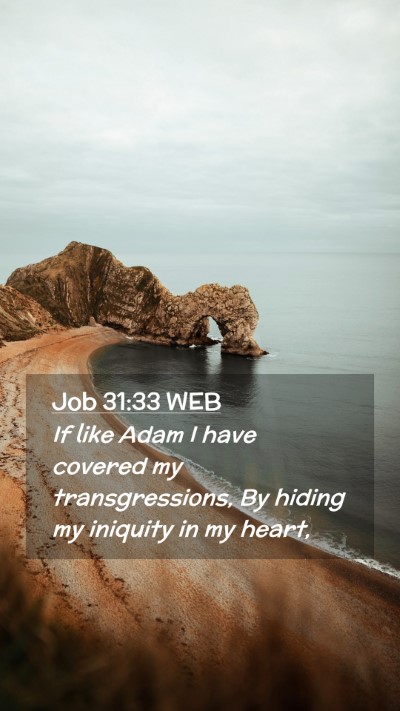 Picture 02 - Job 31:33 WEB Mobile Phone Wallpaper - If like Adam I have covered my transgressions, By - Mobile Bible Verse Wallpaper