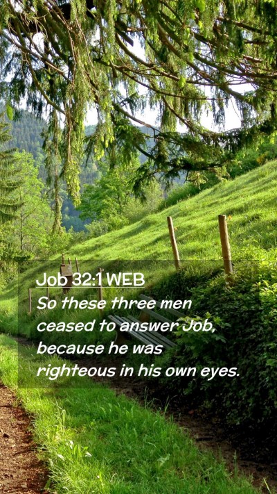 Picture 02 - Job 32:1 WEB Mobile Phone Wallpaper - So these three men ceased to answer Job, because - Mobile Bible Verse Wallpaper