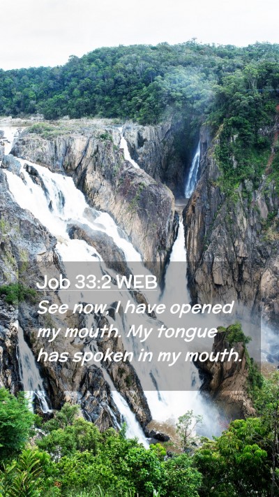 Picture 02 - Job 33:2 WEB Mobile Phone Wallpaper - See now, I have opened my mouth. My tongue has - Mobile Bible Verse Wallpaper