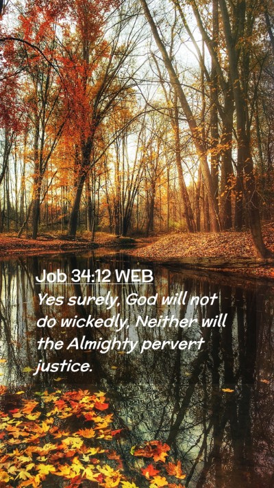 Picture 02 - Job 34:12 WEB Mobile Phone Wallpaper - Yes surely, God will not do wickedly, Neither - Mobile Bible Verse Wallpaper
