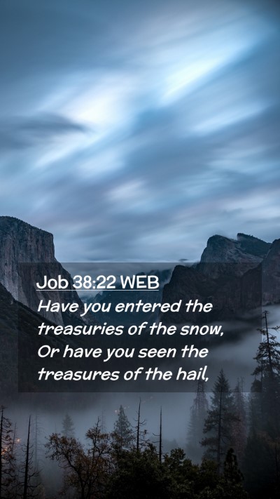 Picture 02 - Job 38:22 WEB Mobile Phone Wallpaper - Have you entered the treasuries of the snow, Or - Mobile Bible Verse Wallpaper
