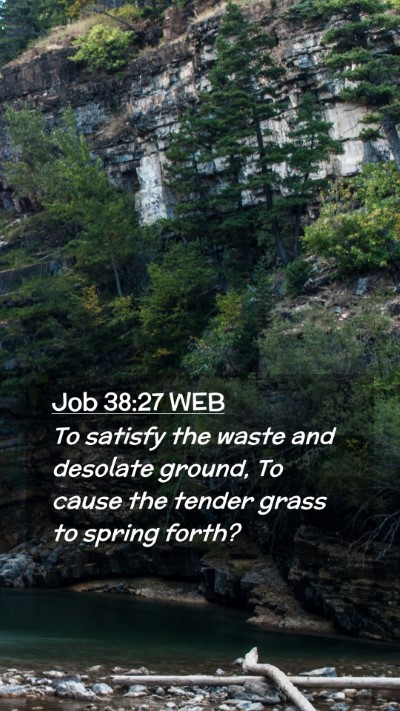 Picture 02 - Job 38:27 WEB Mobile Phone Wallpaper - To satisfy the waste and desolate ground, To - Mobile Bible Verse Wallpaper