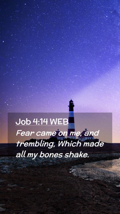 Picture 02 - Job 4:14 WEB Mobile Phone Wallpaper - Fear came on me, and trembling, Which made all my - Mobile Bible Verse Wallpaper