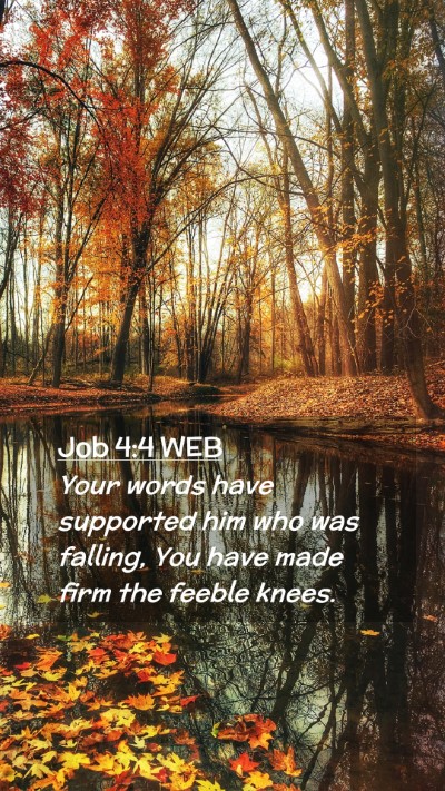 Picture 02 - Job 4:4 WEB Mobile Phone Wallpaper - Your words have supported him who was falling, - Mobile Bible Verse Wallpaper