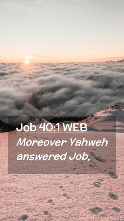 Picture 02 - Job 40:1 WEB Mobile Phone Wallpaper - Moreover Yahweh answered - Mobile Bible Verse Wallpaper