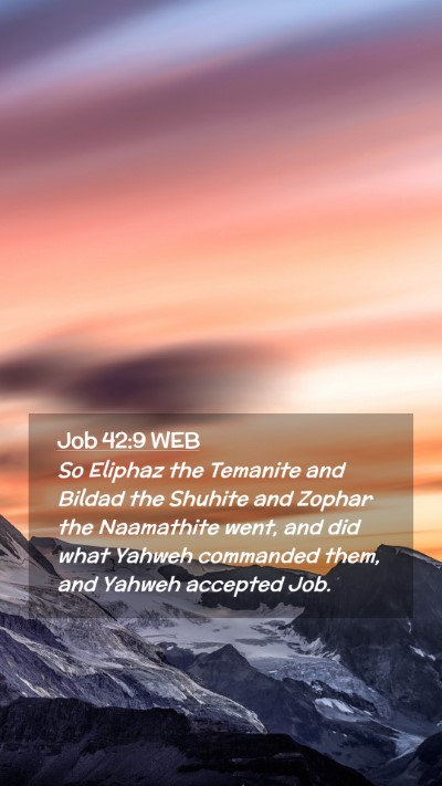 Picture 02 - Job 42:9 WEB Mobile Phone Wallpaper - So Eliphaz the Temanite and Bildad the Shuhite - Mobile Bible Verse Wallpaper