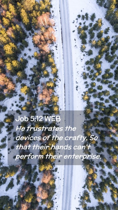 Picture 02 - Job 5:12 WEB Mobile Phone Wallpaper - He frustrates the devices of the crafty, So that - Mobile Bible Verse Wallpaper