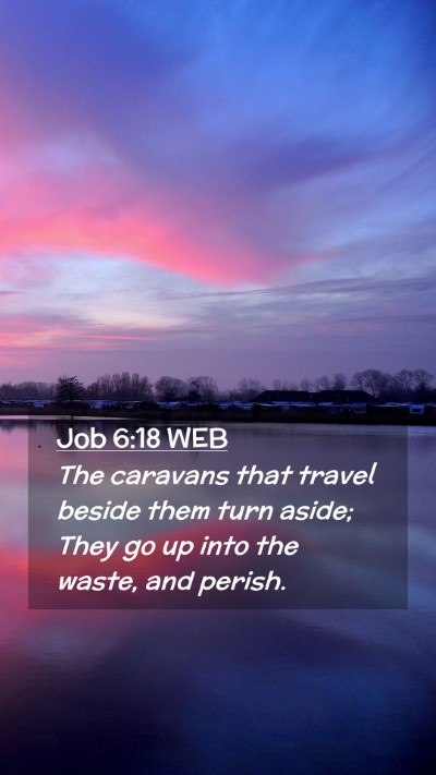 Picture 02 - Job 6:18 WEB Mobile Phone Wallpaper - The caravans that travel beside them turn aside; - Mobile Bible Verse Wallpaper