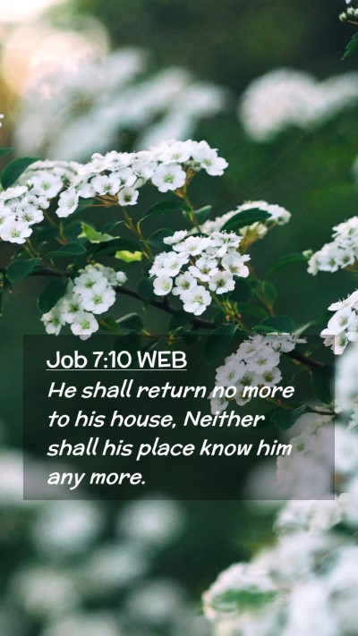Picture 02 - Job 7:10 WEB Mobile Phone Wallpaper - He shall return no more to his house, Neither - Mobile Bible Verse Wallpaper