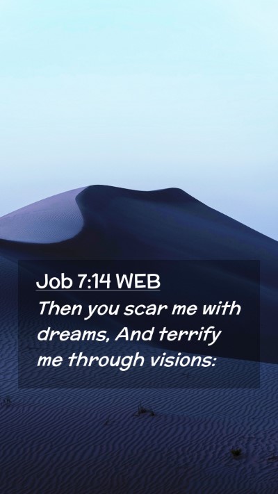 Picture 02 - Job 7:14 WEB Mobile Phone Wallpaper - Then you scar me with dreams, And terrify me - Mobile Bible Verse Wallpaper