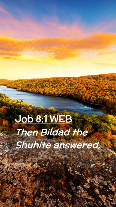 Picture 02 - Job 8:1 WEB Mobile Phone Wallpaper - Then Bildad the Shuhite - Mobile Bible Verse Wallpaper