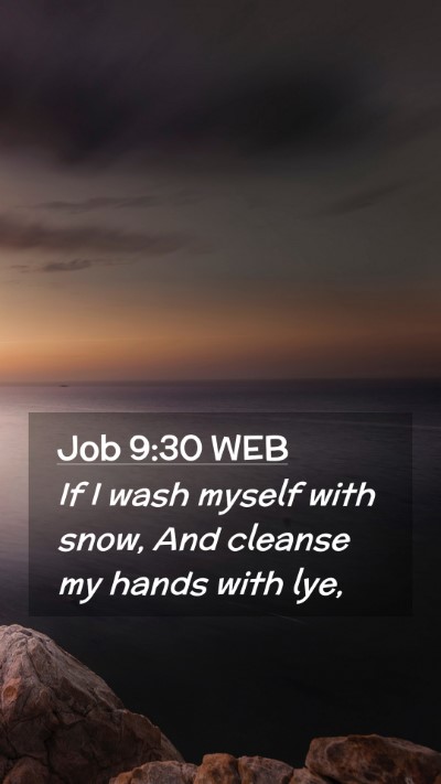 Picture 02 - Job 9:30 WEB Mobile Phone Wallpaper - If I wash myself with snow, And cleanse my hands - Mobile Bible Verse Wallpaper