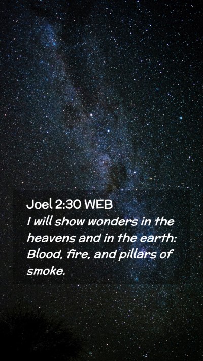 Picture 02 - Joel 2:30 WEB Mobile Phone Wallpaper - I will show wonders in the heavens and in the - Mobile Bible Verse Wallpaper