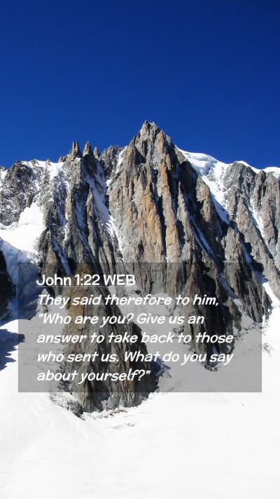Picture 02 - John 1:22 WEB Mobile Phone Wallpaper - They said therefore to him, 