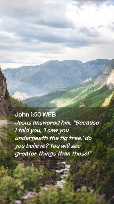 Picture 02 - John 1:50 WEB Mobile Phone Wallpaper - Jesus answered him, 