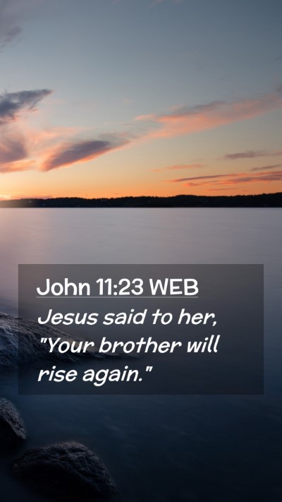 Picture 02 - John 11:23 WEB Mobile Phone Wallpaper - Jesus said to her, 