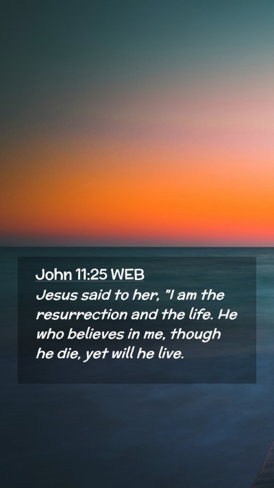Picture 02 - John 11:25 WEB Mobile Phone Wallpaper - Jesus said to her, 