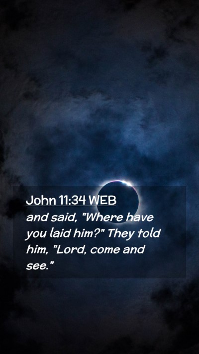 Picture 02 - John 11:34 WEB Mobile Phone Wallpaper - and said, 