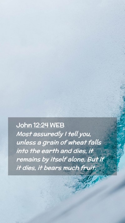 Picture 02 - John 12:24 WEB Mobile Phone Wallpaper - Most assuredly I tell you, unless a grain of - Mobile Bible Verse Wallpaper