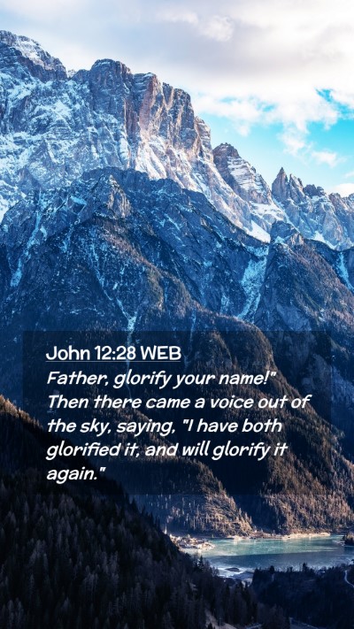 Picture 02 - John 12:28 WEB Mobile Phone Wallpaper - Father, glorify your name!