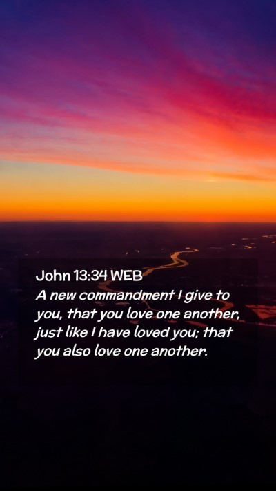 Picture 02 - John 13:34 WEB Mobile Phone Wallpaper - A new commandment I give to you, that you love - Mobile Bible Verse Wallpaper