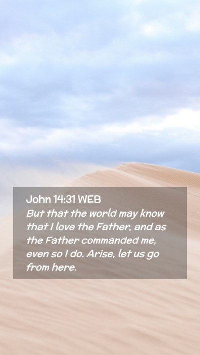 Picture 02 - John 14:31 WEB Mobile Phone Wallpaper - But that the world may know that I love the - Mobile Bible Verse Wallpaper