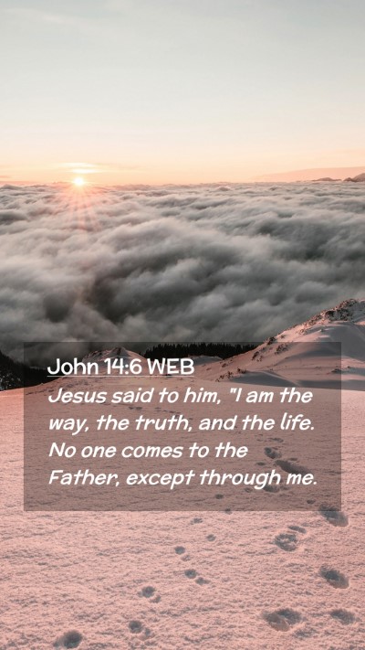 Picture 02 - John 14:6 WEB Mobile Phone Wallpaper - Jesus said to him, 