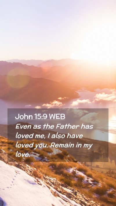 Picture 02 - John 15:9 WEB Mobile Phone Wallpaper - Even as the Father has loved me, I also have - Mobile Bible Verse Wallpaper