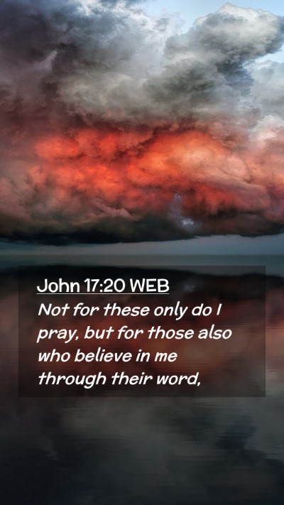 Picture 02 - John 17:20 WEB Mobile Phone Wallpaper - Not for these only do I pray, but for those also - Mobile Bible Verse Wallpaper