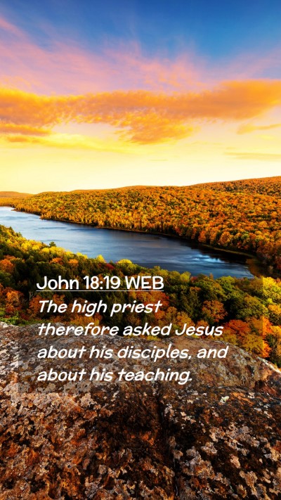 Picture 02 - John 18:19 WEB Mobile Phone Wallpaper - The high priest therefore asked Jesus about his - Mobile Bible Verse Wallpaper