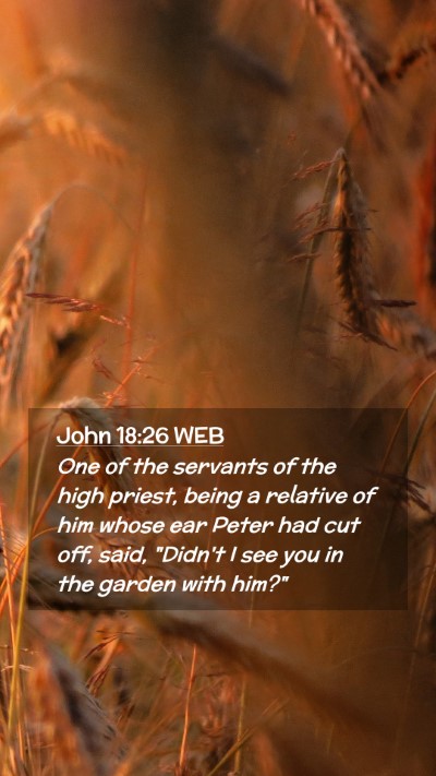 Picture 02 - John 18:26 WEB Mobile Phone Wallpaper - One of the servants of the high priest, being a - Mobile Bible Verse Wallpaper