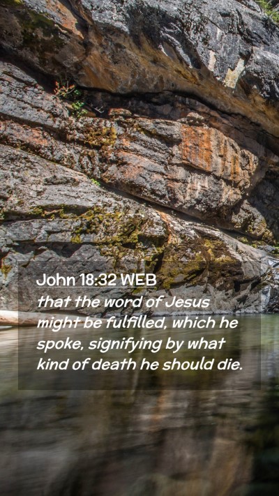 Picture 02 - John 18:32 WEB Mobile Phone Wallpaper - that the word of Jesus might be fulfilled, which - Mobile Bible Verse Wallpaper
