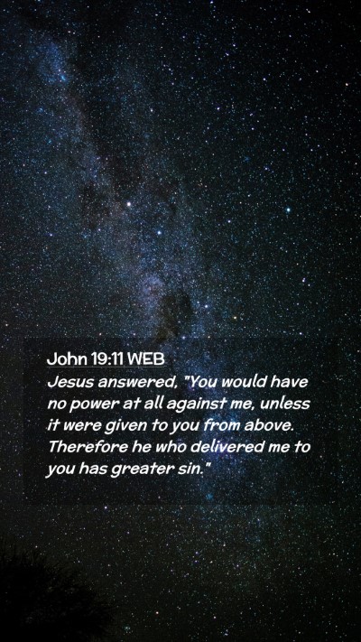 Picture 02 - John 19:11 WEB Mobile Phone Wallpaper - Jesus answered, 