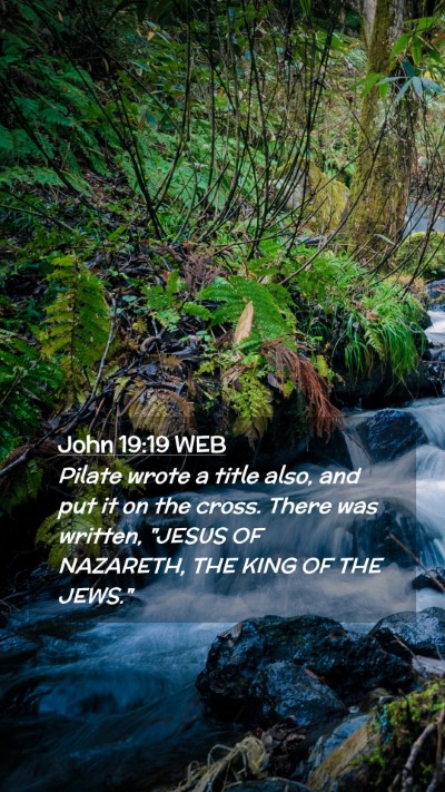 Picture 02 - John 19:19 WEB Mobile Phone Wallpaper - Pilate wrote a title also, and put it on the - Mobile Bible Verse Wallpaper