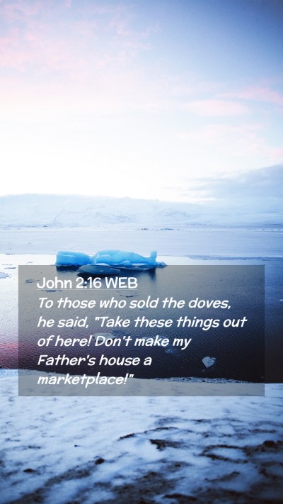 Picture 02 - John 2:16 WEB Mobile Phone Wallpaper - To those who sold the doves, he said, 