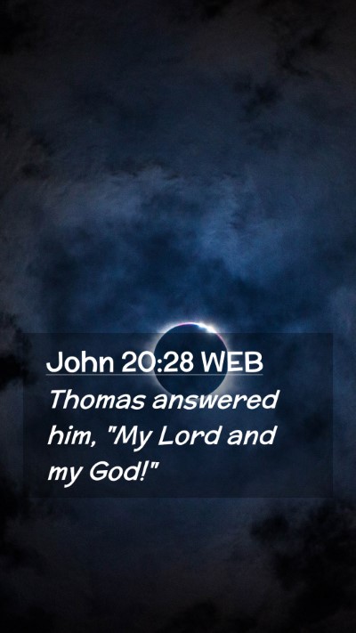 Picture 02 - John 20:28 WEB Mobile Phone Wallpaper - Thomas answered him, 