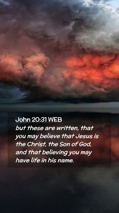 Picture 02 - John 20:31 WEB Mobile Phone Wallpaper - but these are written, that you may believe that - Mobile Bible Verse Wallpaper