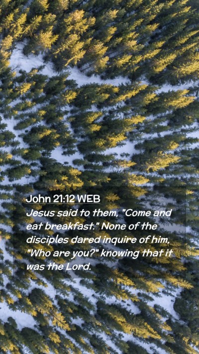 Picture 02 - John 21:12 WEB Mobile Phone Wallpaper - Jesus said to them, 