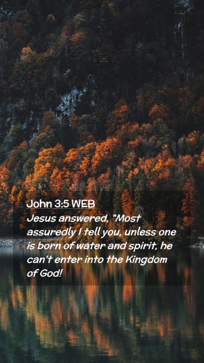 Picture 02 - John 3:5 WEB Mobile Phone Wallpaper - Jesus answered, 